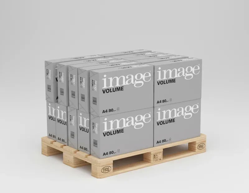 Image Volume Kopierpapier 80g/qm DIN A4 - Palette (100.000 Blatt), standardweiss