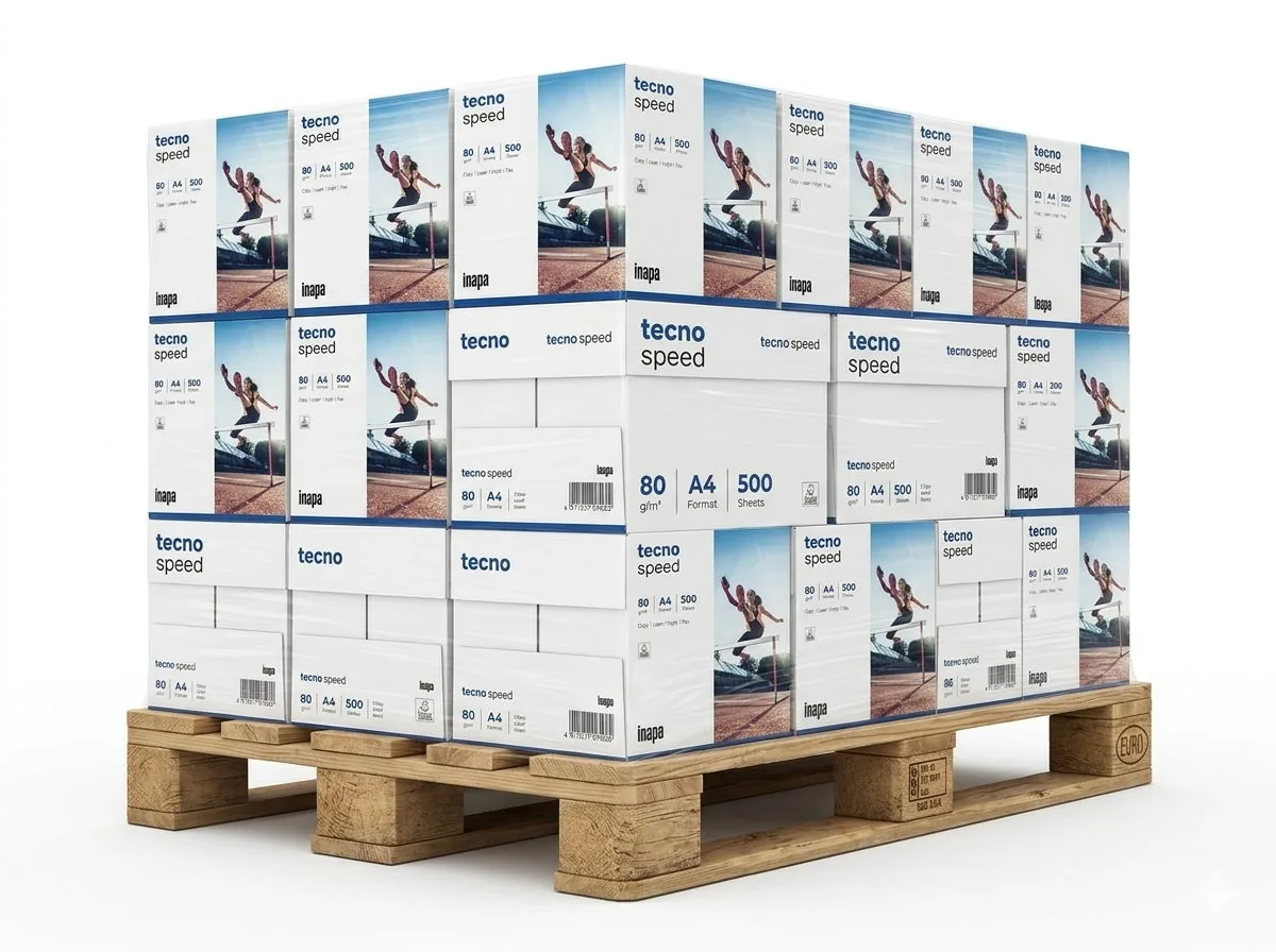 Tecno Speed Kopierpapier 80g/qm DIN A4 - Palette (100.000 Blatt), standardweiss
