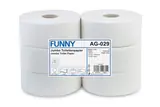 FUNNY Jumbo-Toilettenpapier, 3-lagig Zellstoff weiß, Ø 24 cm, 6 Rollen