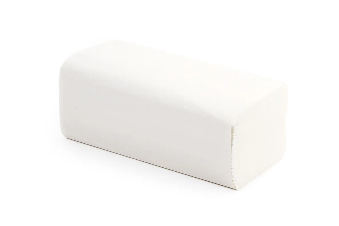 Papierhandtuch, V-Falz, 1-lagig, hochweiß Zellstoff, 24,5 x 22 cm, 5.000 Blatt