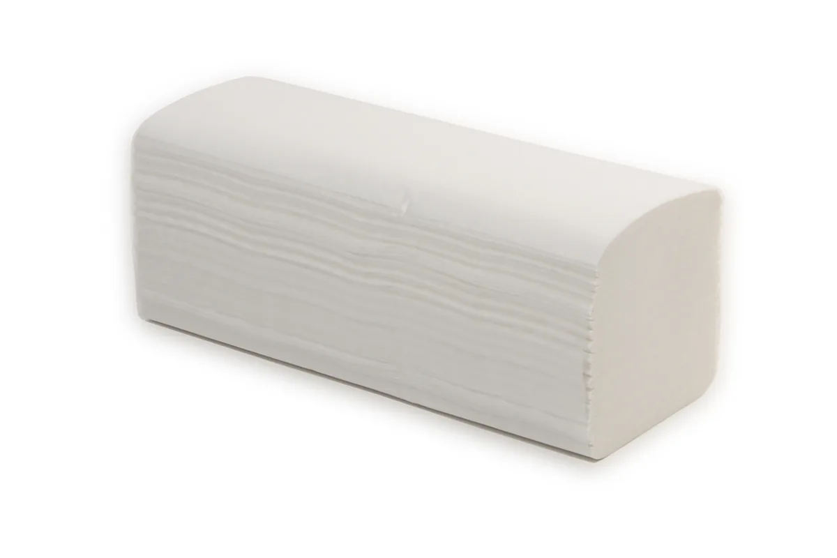 Papierhandtuch, V-Falz, 2-lagig, hochweiß Zellstoff, 24 x 21 cm, 4.000 Blatt AG-058* ohne Logo