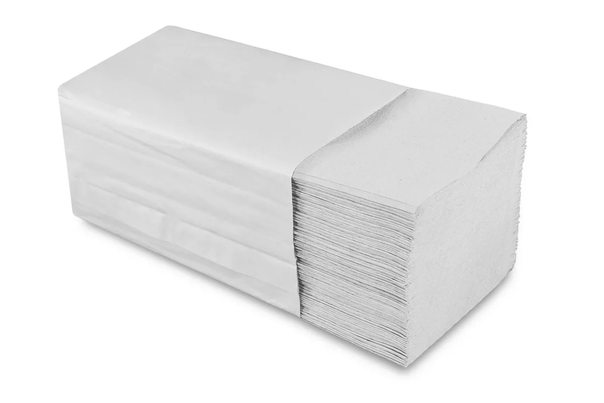 Papierhandtuch, V-Falz, 2-lagig, recycling hellgrau 22,5 x 22 cm, 4.000 Stück