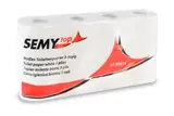 SEMYtop Toilettenpapier 3-lagig, 250 Blatt Zellstoff weiß, 7 x 8 Rollen, hochweiß
