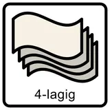 SEMYtop Toilettenpapier, 4-lagig, 150 Blatt Zellstoff weiß, 8 x 10 Rollen, hochweiß – Ansicht 7