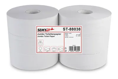 Jumbo-Toilettenpapier, 2-lagig recycling weiß, Ø 28 cm, 6 Rollen