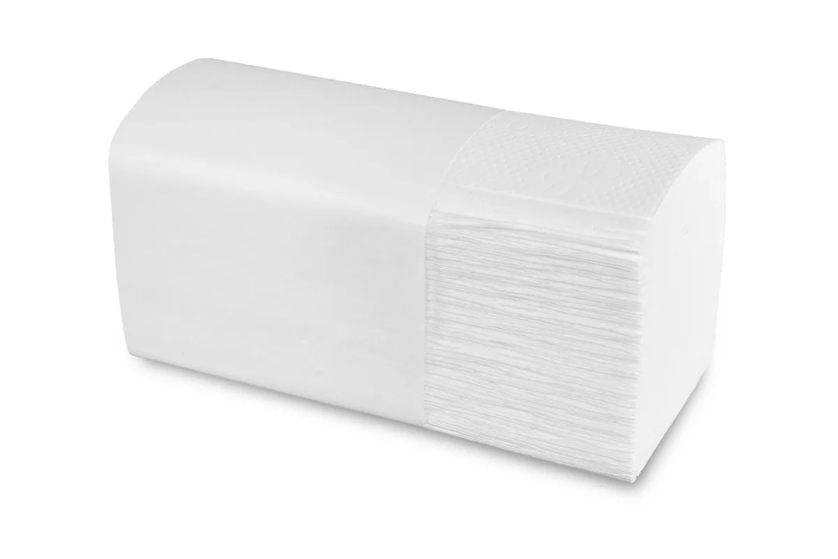 Papierhandtuch, V-Falz, 2-lagig, hochweiß Zellstoff, 24 x 21 cm, 3.000 Blatt HP-99056*
