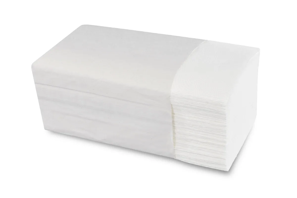 Papierhandtuch, V-Falz, 2-lagig, hochweiß Zellstoff, 24 x 21 cm, 4.000 Blatt