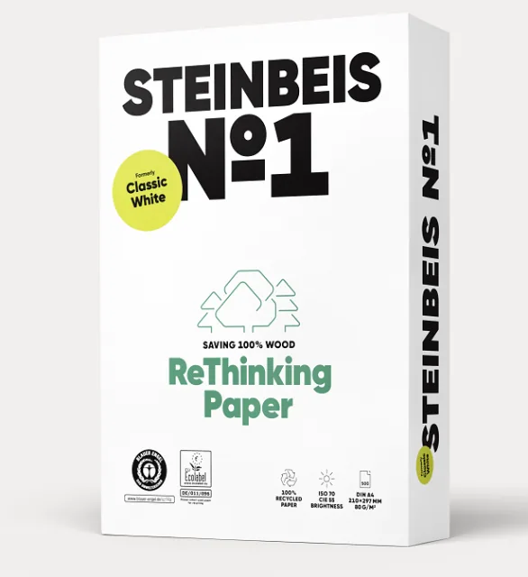 Steinbeis No.1 Classic White Recyclingpapier 80g/qm DIN A3