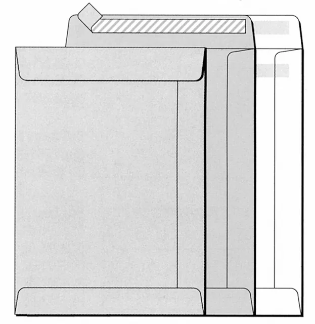 Versandtaschen DIN B4, weiß, ohne Fenster, HK, 120g/qm