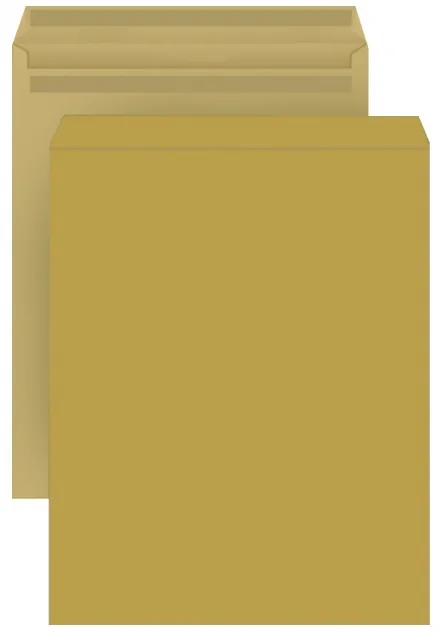 Versandtaschen DIN C4, natron/braun, ohne Fenster, SK, 90g/qm