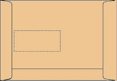 Versandtaschen DIN C5, natron/braun, mit Fenster, SK, 90g/qm