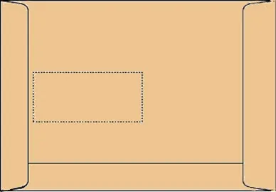 Versandtaschen DIN C5, natron/braun, mit Fenster, SK, 90g/qm