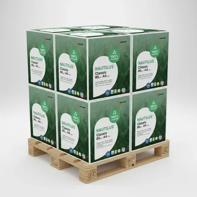 Nautilus Classic Recyclingpapier 80g/qm DIN A4 - Palette (100.000 Blatt)
