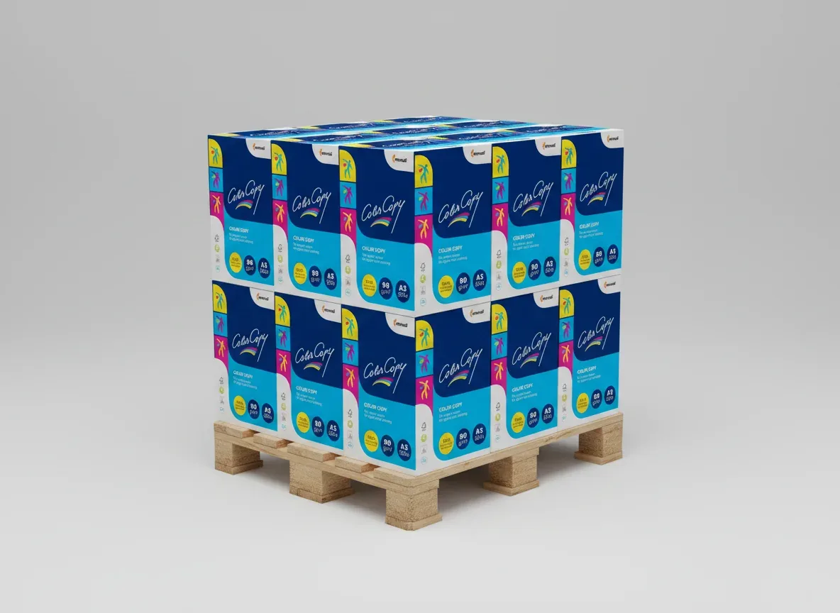 Color Copy Farblaserpapier 90g/qm DIN A3 - Palette (50.000 Blatt), hochweiss, satiniert, Farblaserpapier