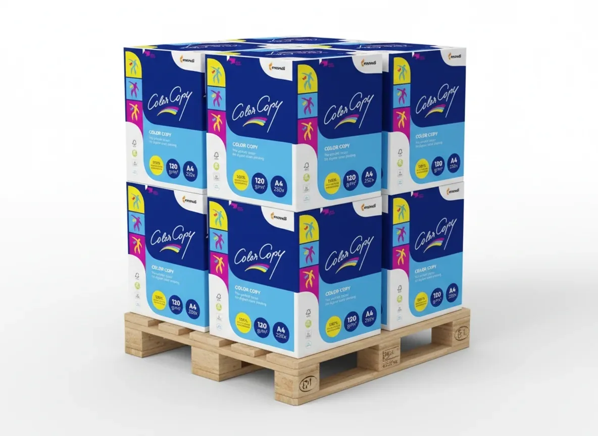 Color Copy Farblaserpapier 120g/qm DIN A4 - Palette (70.000 Blatt), hochweiss, satiniert, Farblaserpapier