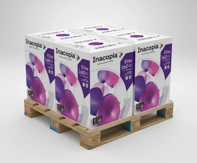 Inacopia Elite colour extreme Kopierkarton 160g/qm DIN A4 - Palette (50.000 Blatt)