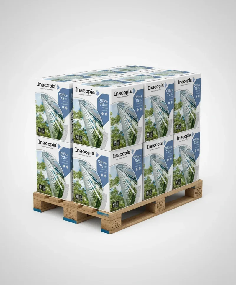 Inacopia Office Kopierpapier 80g/qm DIN A4 - Palette (100.000 Blatt)