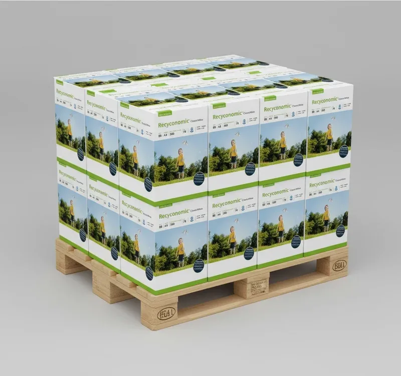 Recyconomic Classic White Recyclingpapier 80g/qm DIN A4 - Palette (100.000 Blatt)