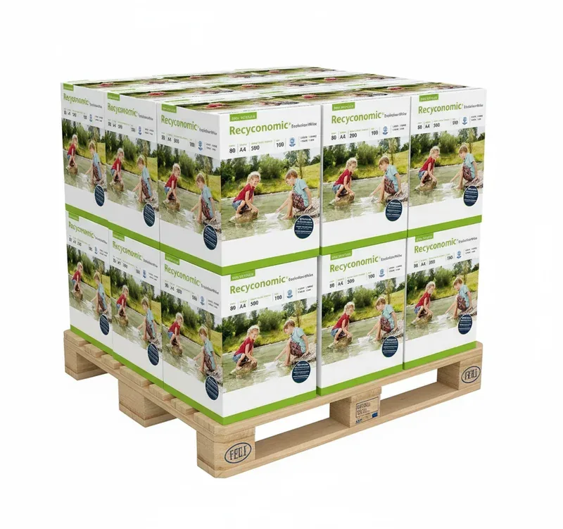 Recyconomic Evolution White Recyclingpapier 80g/qm DIN A3 - Palette (50.000 Blatt)