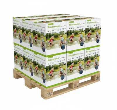 Recyconomic Evolution White Recyclingpapier 80g/qm DIN A4 - Palette (100.000 Blatt)