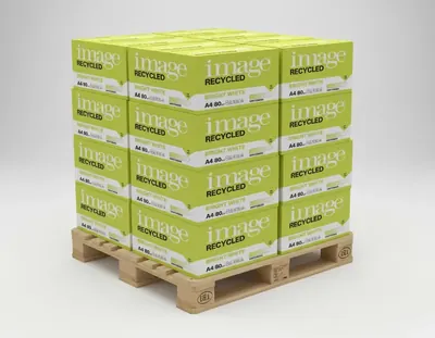 Image Recycled Bright White Recyclingpapier 80g/qm DIN A4 - Palette (100.000 Blatt)