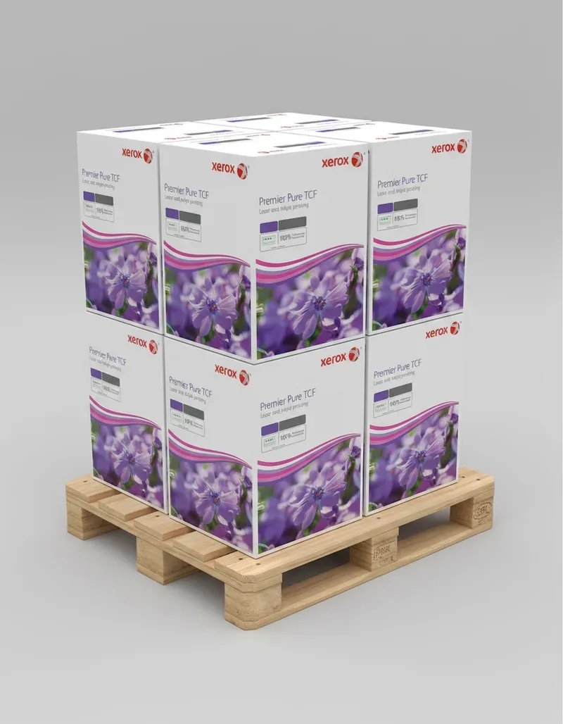 XEROX Premier Pure TCF Kopierpapier 80g/qm DIN A4 - Palette (120.000 Blatt), ultraweiss