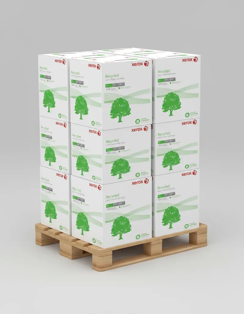 XEROX Recycled Recyclingpapier 80g/qm DIN A4 - Palette (120.000 Blatt), recyclingweiss
