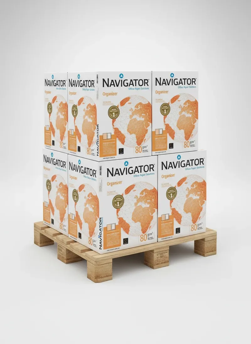 Navigator Organizer Kopierpapier 80g/qm DIN A4 4-fach gelocht - Palette (100.000 Blatt)
