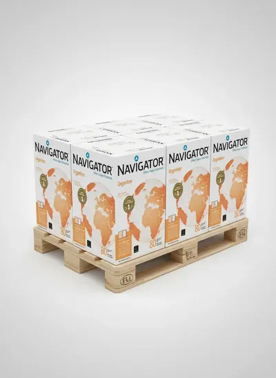 Navigator Organizer Kopierpapier 80g/qm DIN A4 2-fach gelocht - Palette (100.000 Blatt)