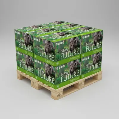 NEW FUTURE Premium Kopierpapier 80g/qm DIN A4 - Palette (100.000 Blatt)